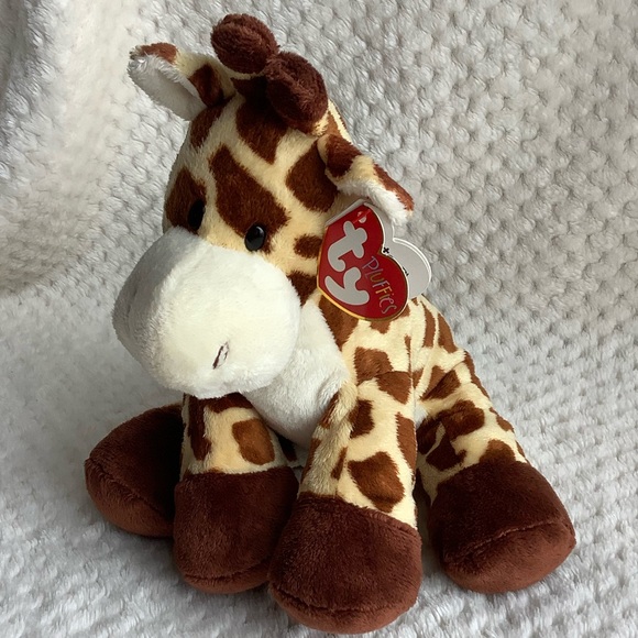 Ty Pluffies Collection Tiptop Plush Giraffe Stuffed Animal Toy w Hang Tag - Picture 13 of 15